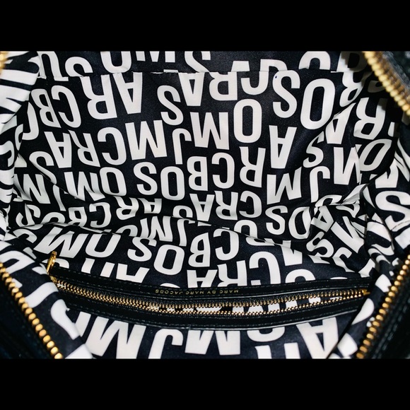 MARC JACOBS BLACK ITALIAN LEATHER SATCHEL BAG - Picture 9 of 14